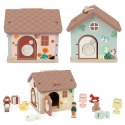 CLASSIC WORLD Drewniany Domek Sensoryczny Edukacyjny z Zamkami Kluczykami 11el. 18m+