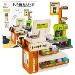 Kasa Fiskalna Sklepowa Kawiarnia Akcesoria Światła Dźwięki 70 el.