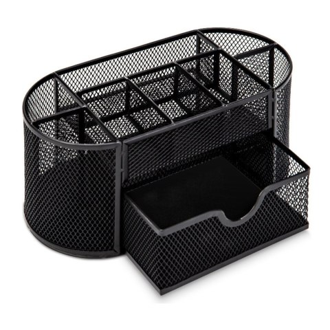 Pojemnik Organizer Na Przybory Biurowe Metalowy Czarny