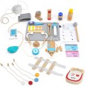 VIGA Duży Drewniany Ambulans Zestaw Karetka Małych Ratowników Akcesoria 25 el. 3+