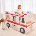 VIGA Duży Drewniany Ambulans Zestaw Karetka Małych Ratowników Akcesoria 25 el. 3+