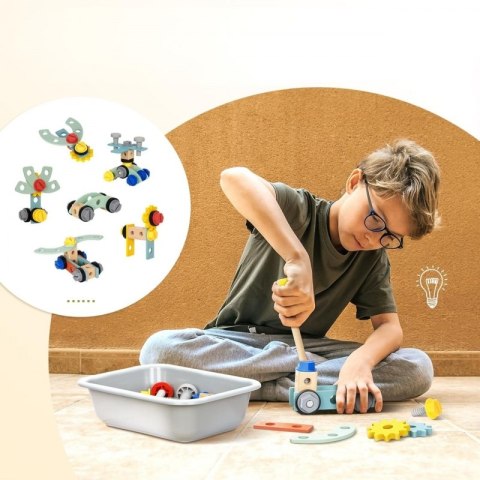 WOOPIE GREEN Drewniany Warsztat STEM Zestaw z Narzędziami