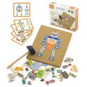 VIGA Drewniana Przybijanka Roboty 45 elementów Montessori 3+