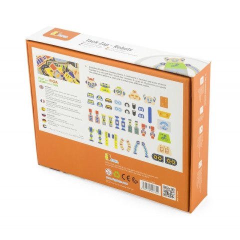 VIGA Drewniana Przybijanka Roboty 45 elementów Montessori 3+