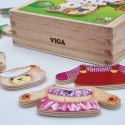 VIGA Drewniana Układanka Logiczna Puzzle Ubierz Misia Dziewczynkę 18m+
