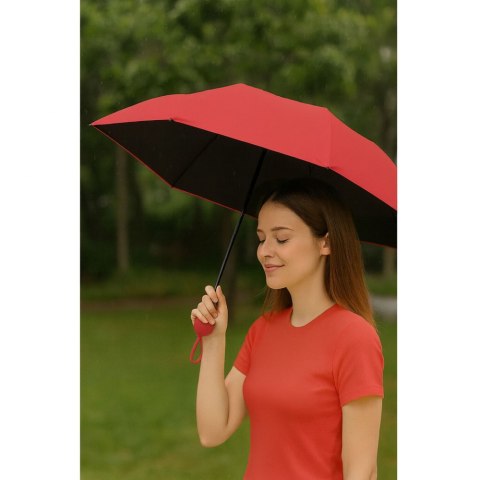 Parasolka Kieszonkowa Składana z Ochroną UV UPF 50+ Etui Czerwona 90 cm