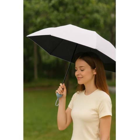 Parasolka Kieszonkowa Składana z Ochroną UV UPF 50+ Etui Szara 90 cm