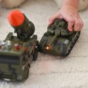 WOOPIE Zestaw Pojazdów Wojskowych z Wyrzutnią Czołg Helikopter 4SZT Skala 1:20