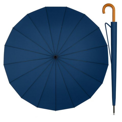 Duży Parasol Automatyczny Pokrowiec Na Ramię 24-Żeberkowy Granatowy 115 cm