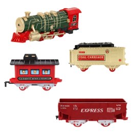 Kolejka Elektryczna Pociąg Klasyczny Światła Dźwięki Dym 24 el.