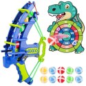 WOOPIE Gra Zręcznościowa w Rzutki na Rzepy Zestaw 2w1 Tarcza + Wyrzutnia Łuk Dino