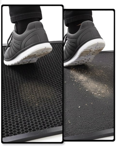 Wycieraczka do butów wejściowa pod drzwi 80x120 cm Samaria szara