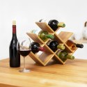 Bambusowy stojak na wino SOLARIS naturalny