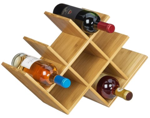 Bambusowy stojak na wino SOLARIS naturalny