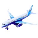 Samolot Pasażerski Z Napędem Pull Back Metalowy Światła Dźwięki 23 cm