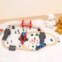 Tooky Toy Drewniana Kolejka Elektryczna Straż Pożarna Efekty Dźwiękowe 70 el.