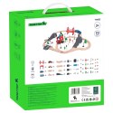 Tooky Toy Drewniana Kolejka Elektryczna Straż Pożarna Efekty Dźwiękowe 70 el.