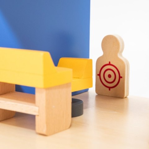 VIGA Drewniany Komisariat Policji Radiowóz 3 poziomy 14 el 3+