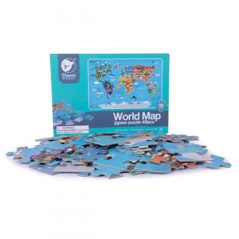 CLASSIC WORLD Puzzle Mapa Świata 3+