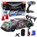 Samochód Wyścigowy Auto Do Driftu RC Czarny Karbon 30km/h 1:16